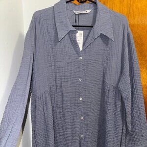 Grey Gauze Cotton Dress - New with tags